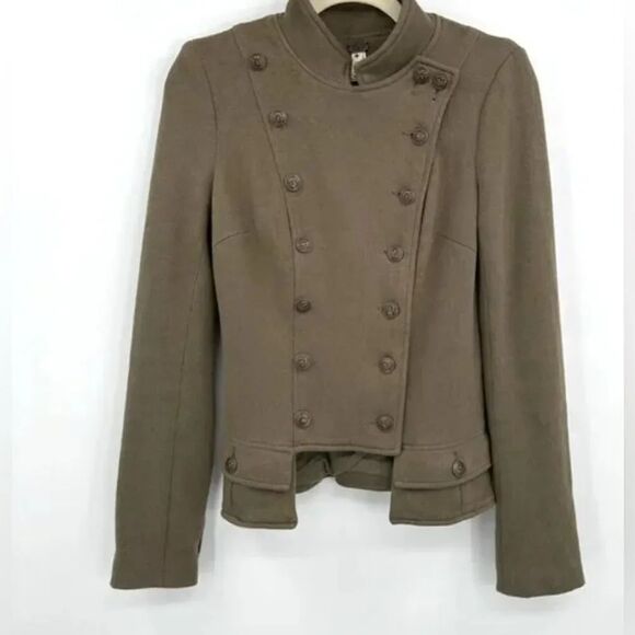 Free People Jackets & Blazers - Free People Womens Size 2 Green Majorette Military Jacket